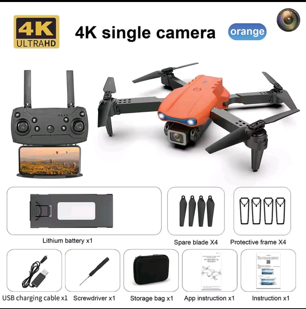 Drone Professionnel E88 4K Ultra HD