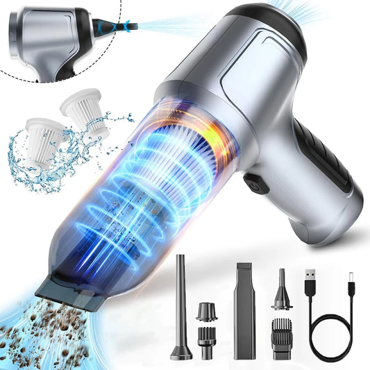 Aspirateur portable sans fil pour voiture et maison, mini nettoyeur, souffleur haute puissance, aspiration de bain, 95000PA
