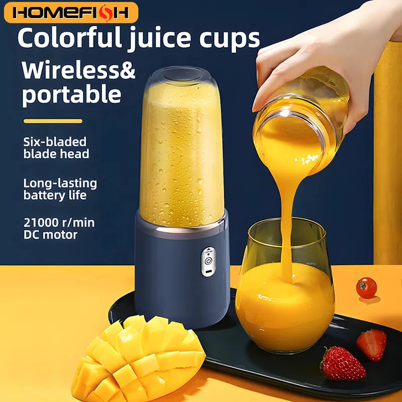 Mélangeur de fruits électrique portable Ju479, chargement USB, citron, orange, tasse de jus, SmUnvétérans wn ie, 2 tasses, 400ml