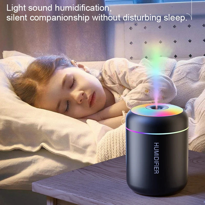 Mini humidificateur d'air diffuseur d'arôme Usb 180ml, purificateur d'huile essentielle, pulvérisateur de brume fraîche, voiture, maison, chambre à coucher, LED, humidificateur de bureau