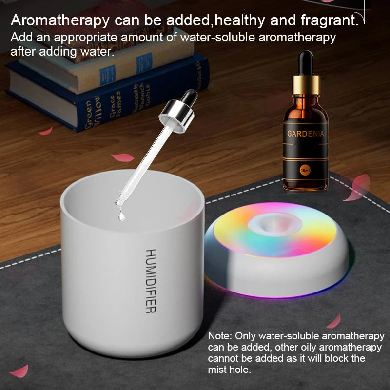 Mini humidificateur d'air diffuseur d'arôme Usb 180ml, purificateur d'huile essentielle, pulvérisateur de brume fraîche, voiture, maison, chambre à coucher, LED, humidificateur de bureau