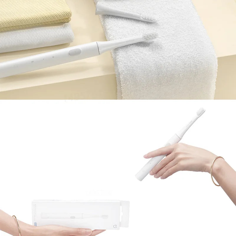XIAOMI-Brosse à dents électrique sonique T100 Mi Smart, étanche IPX7, aste par USB, blanchiment des dents