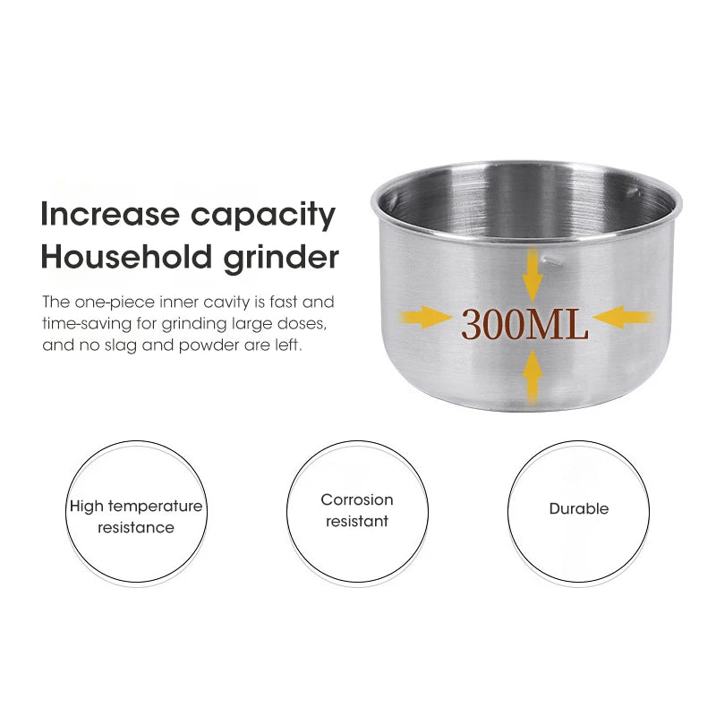 Mini broyeur électrique domestique, pulvérisateur d'aliments pour bébés ultrafins, moulin à café, moulin à épices, moulin à Mars, 300 °, 2/4 ml