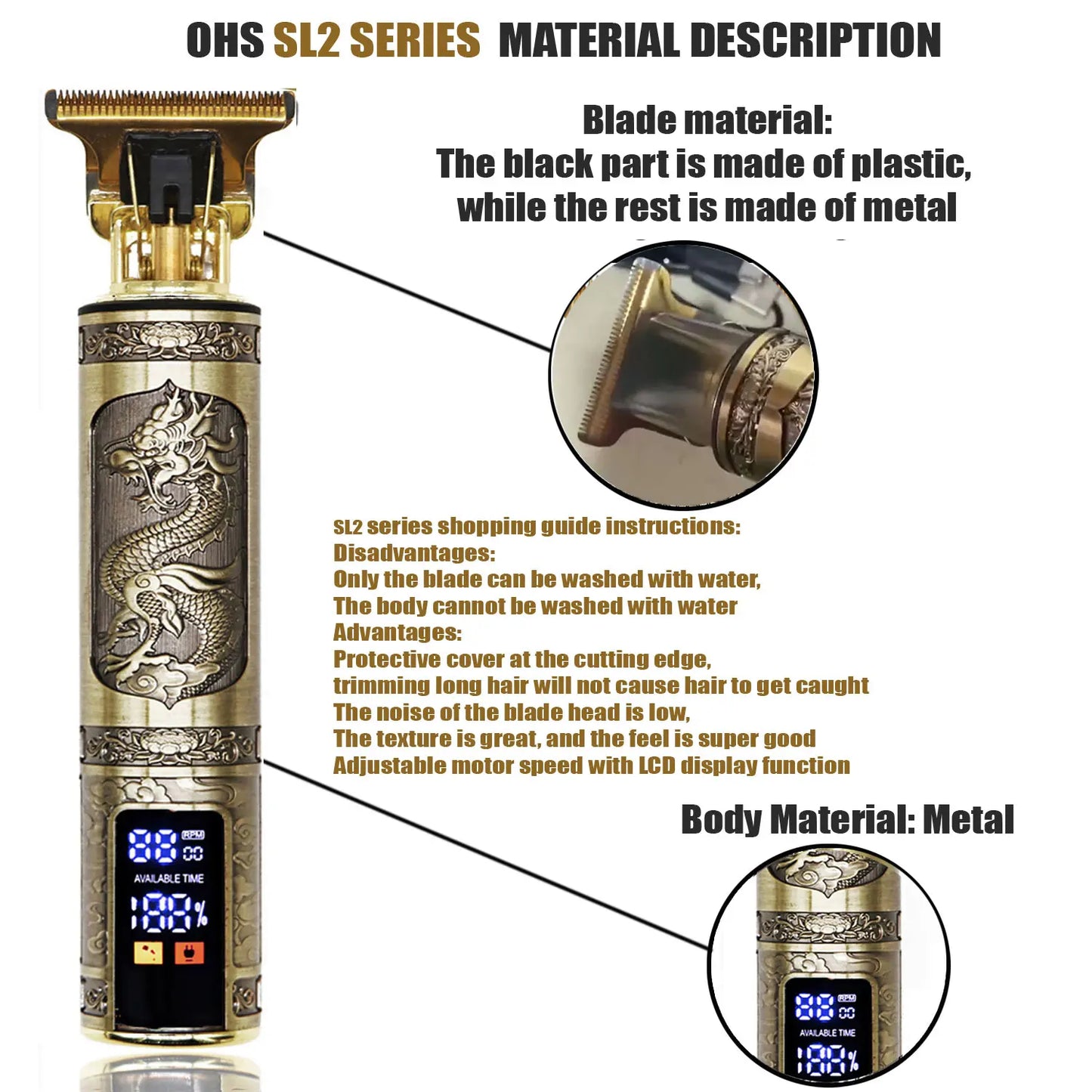 Tondeuse à Cheveux T9 pour Homme, Réparation de Barbe, Rasage du Corps, Tondeuse Électrique, Machine à Coupe de Cheveux, Rasoir de Barbier, 0mm