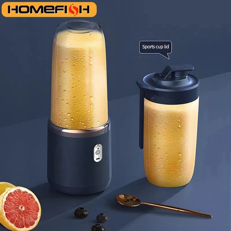 Mélangeur de fruits électrique portable Ju479, chargement USB, citron, orange, tasse de jus, SmUnvétérans wn ie, 2 tasses, 400ml