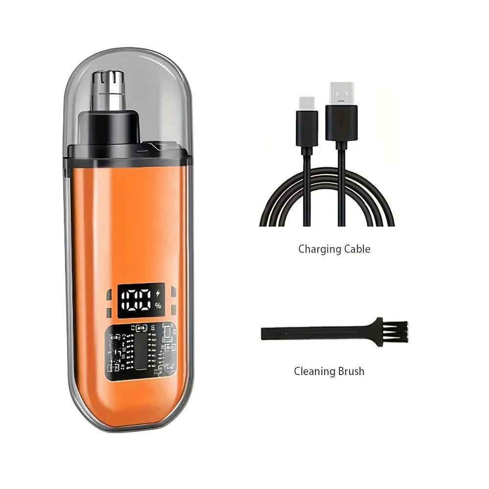 Convient aux hommes, tondeuse à cheveux électrique portable pour le nez et les oreilles avec chargement USB, mini design compact, charge rapide