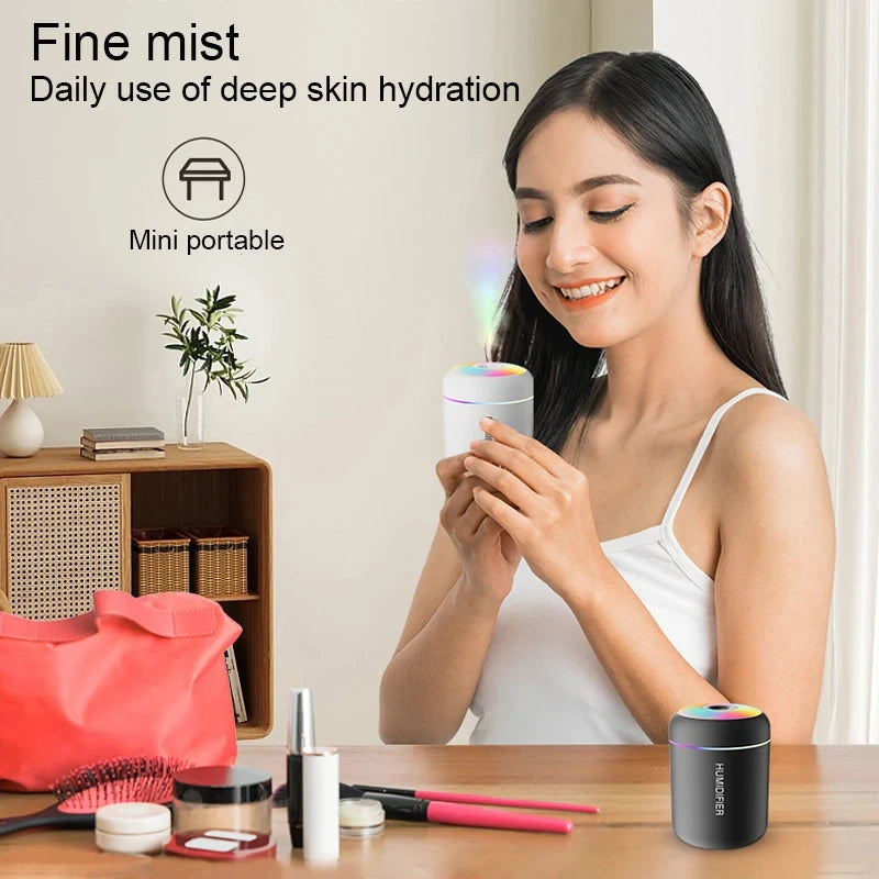 Mini humidificateur d'air diffuseur d'arôme Usb 180ml, purificateur d'huile essentielle, pulvérisateur de brume fraîche, voiture, maison, chambre à coucher, LED, humidificateur de bureau