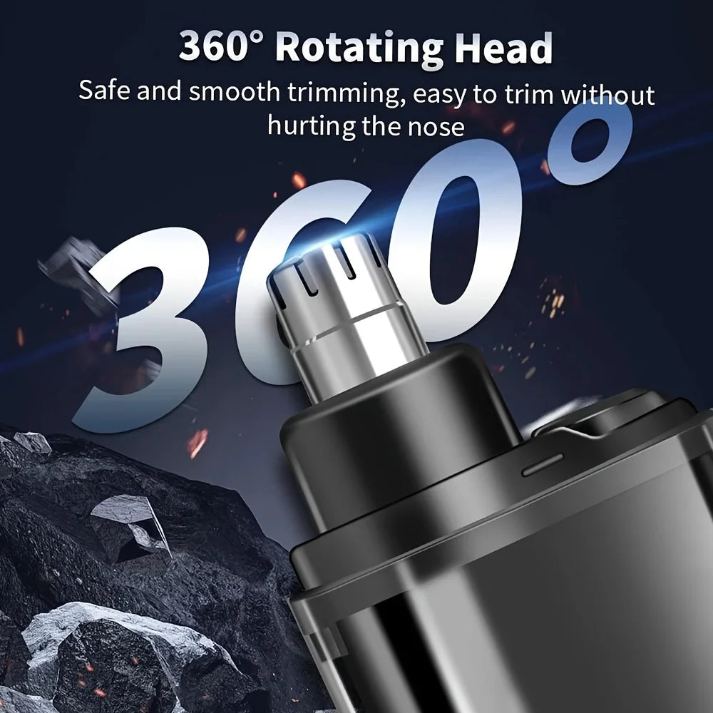 Convient aux hommes, tondeuse à cheveux électrique portable pour le nez et les oreilles avec chargement USB, mini design compact, charge rapide
