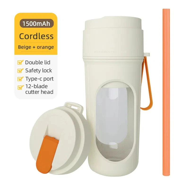 Mélangeur de fruits électrique portable Ju479, chargement USB, citron, orange, tasse de jus, SmUnvétérans wn ie, 2 tasses, 400ml