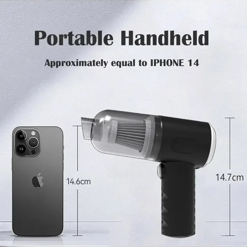 Aspirateur de voiture sans fil 9000Pa, chargement USB, appareil de nettoyage Portable 1200mAh, Mini aspirateur humide et sec pour la maison