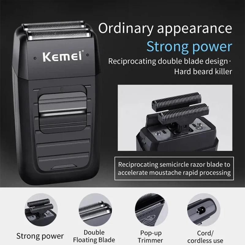 Kemei KM-2296 KM-2299 KM-1102 Kit de tondeuse à cheveux rasoir électrique pour hommes tondeuse à cheveux Machine de coupe de cheveux professionnelle